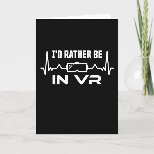 Carte Réalité virtuelle Je préférerais être dans VR Hear (Devant)