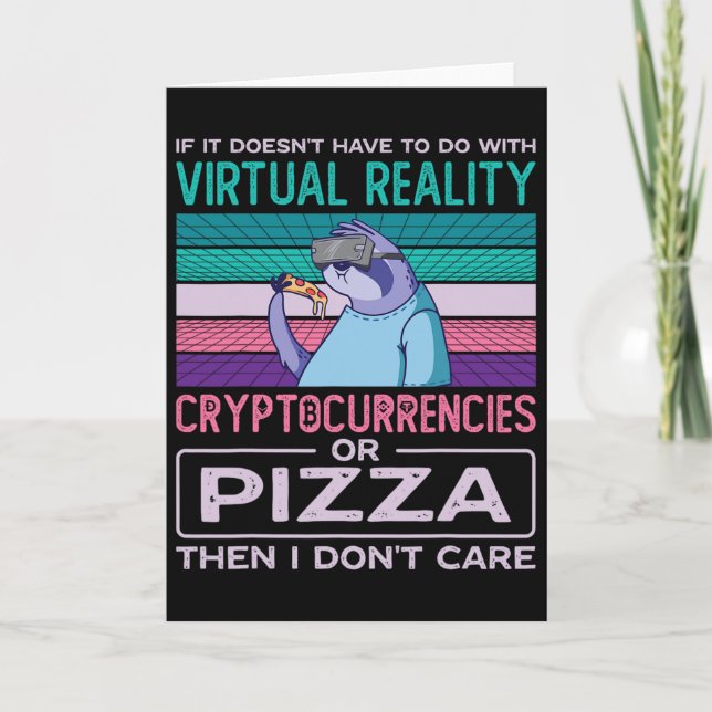 Carte Réalité Virtuelle Vr Réalité Augmentée Ar Pizza Ad (Devant)