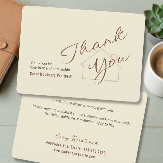 Carte Realtor to Clients | Minimalist Script Thank You