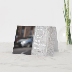 Carte Reap What You Sow New York City Graffiti Photo NYC