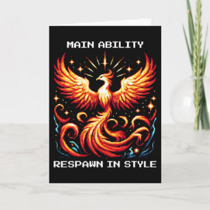 Carte Réapparaître Dans Le Style Phoenix Pixel Revival A