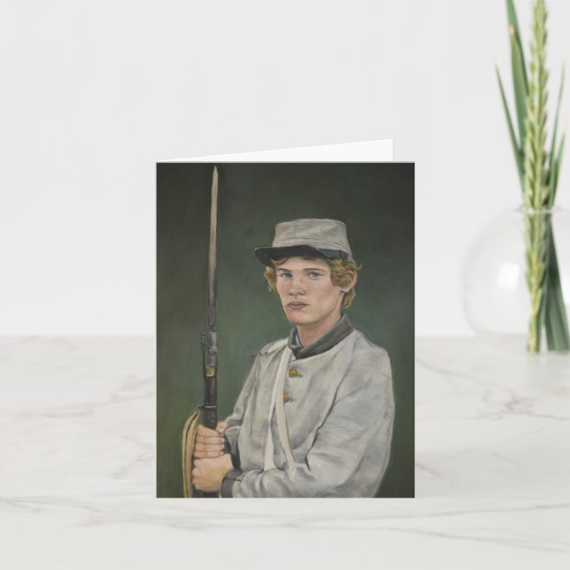 Carte Rebel Soldat de la guerre civile Portrait Art (Devant)