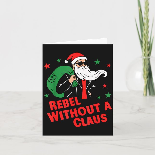 Carte Rebel Without A Claus– Cool Santa Leather Jacket C (Devant)