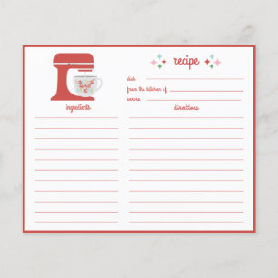 Carte Recette Baking Spirits Bright