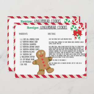 Carte Recette Cute Gingerbread Cookies Recette