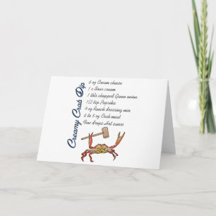 Carte Recette de plongée de crabe