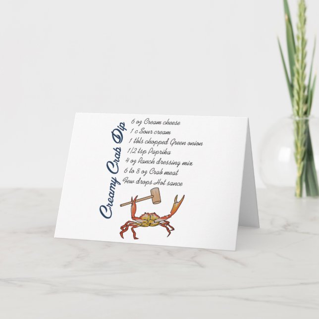 Carte Recette de plongée de crabe (Devant)