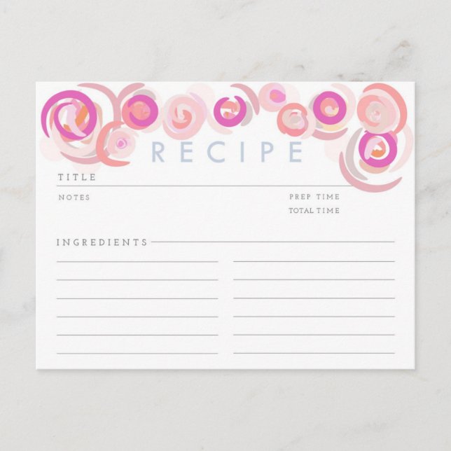 Carte Recette de points roses (Devant)