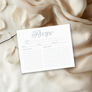 Carte Recette Fête des mariées Bleue