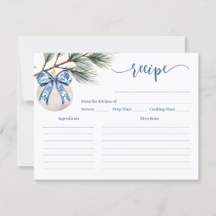 Carte Recette Fête des mariées Chinoiserie d'hiver