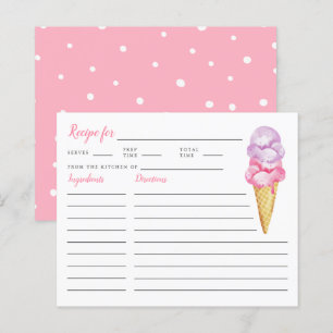Carte Recette Fête des mariées crème glacée