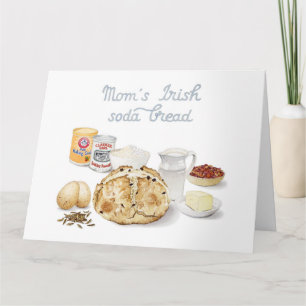 Carte Recette illustrée de pain de soda