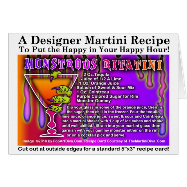 Carte Recette Monstrous Rita Halloween Martini Rec (Devant horizontal)