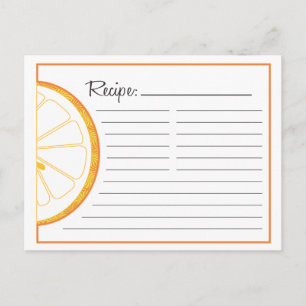 Carte Recette orange