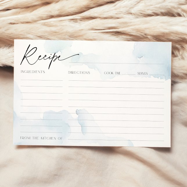 Carte Recette pour Fête des mariées Bleue sur Clou (Créateur téléchargé)