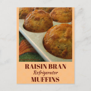 Carte Recette Raisin Bran Réfrigérateur Muffins
