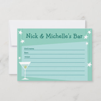 Carte Recette Retro Inspiré