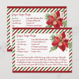 Carte Recette Snaps Gingembre Cute