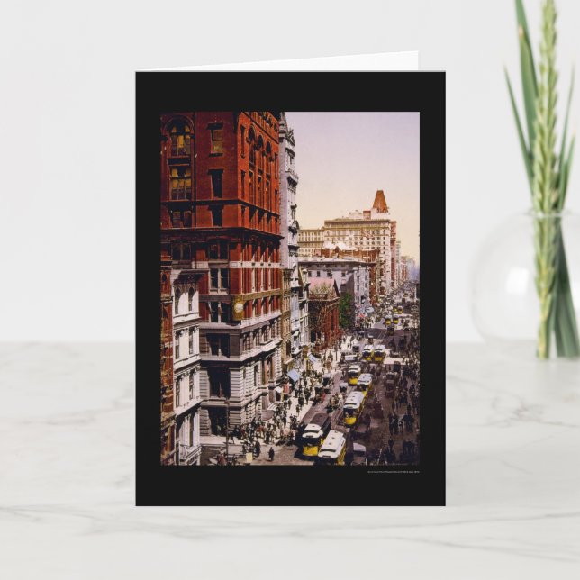 Carte Recherche de Broadway à New York City 1900 (Devant)