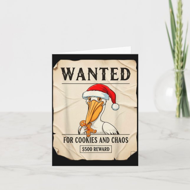 Carte Recherché pour biscuits et chaos drôle de pélican  (Devant)