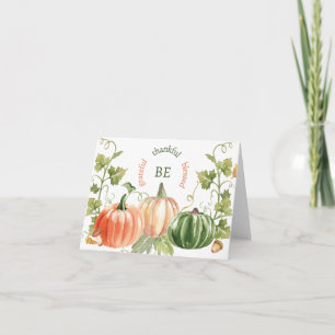 Carte Récolte Citrouille de Thanksgiving