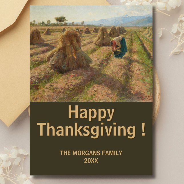 Carte Récolte de Bon thanksgiving vintage Danielson (Créateur téléchargé)