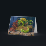 Carte "Récolte de poivre"<br><div class="desc">Piments rouges et verts. Inspiré par notre récolte de jardin. Une belle carte blanche pour cette personne spéciale ! Écris-le de ton coeur !</div>