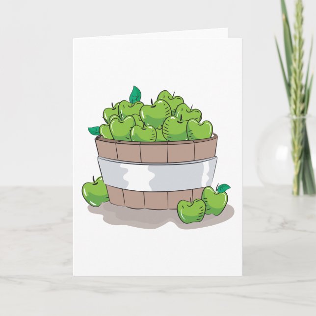 Carte Récolte fraîche de pommes vertes Granny Smith en b (Devant)