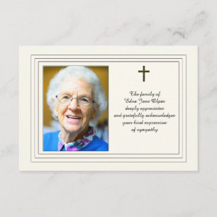 Carte Reconnaissance de sympathie avec la photo