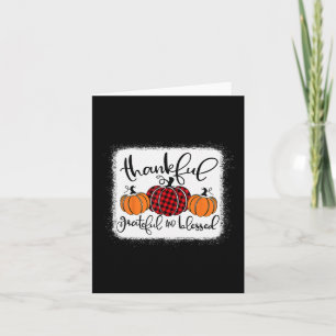 Carte Reconnaissant Grateful et Bénis Citrouille Fall Th