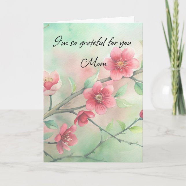 Carte Reconnaissant pour toi Maman (Devant)