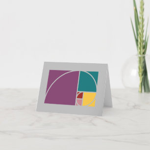 Carte rectangles en spirale Fibonacci et rapport doré