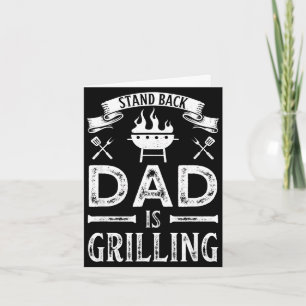 Carte Reculez papa fait griller le barbecue barbecues pè