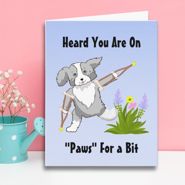 Carte Récupération rapide Collie sur Crutches (Créateur téléchargé)