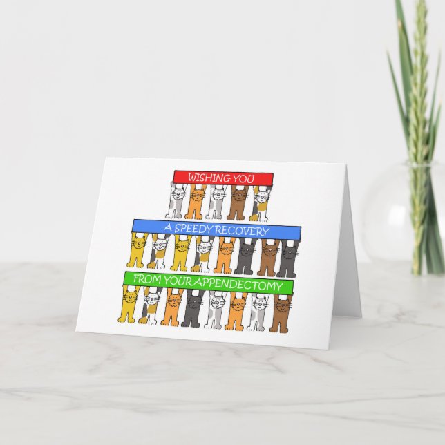 Carte Récupération rapide de l'appendectomie, les chats  (Devant)