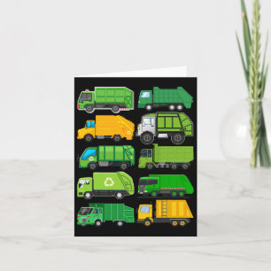 Carte Recyclage Garge Camion Anniversaires de enfants Ca