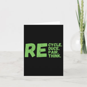 Carte Recycle Réduire Réparer Repair Repenser l'activism