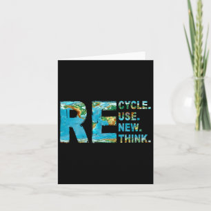 Carte Recycle Réutiliser Renouveler Rethink Jour des ter