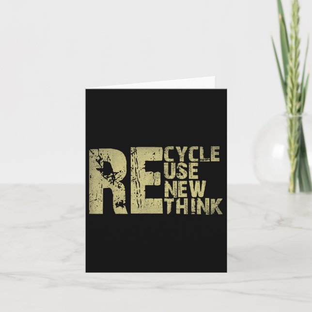 Carte Recycler réutiliser Renouveler l'environnement de  (Devant)