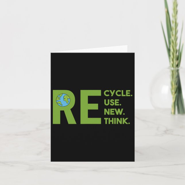Carte Recycler réutiliser Renouveler l'environnement de  (Devant)