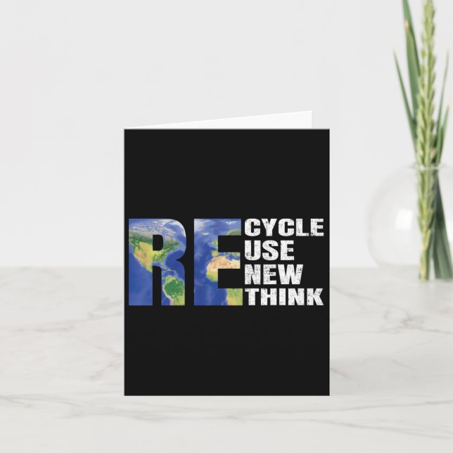 Carte Recycler Réutiliser Renouveler Repenser Jour de la (Devant)