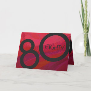 Carte Red 80 Dix Anniversaire
