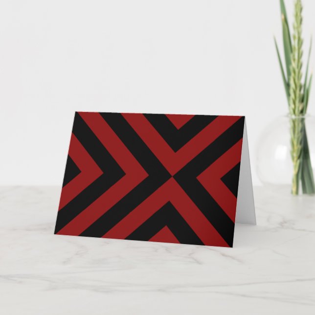 Carte Red and Black Chevrons (Devant)