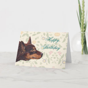 Carte Red Australian Kelpie Joyeux anniversaire