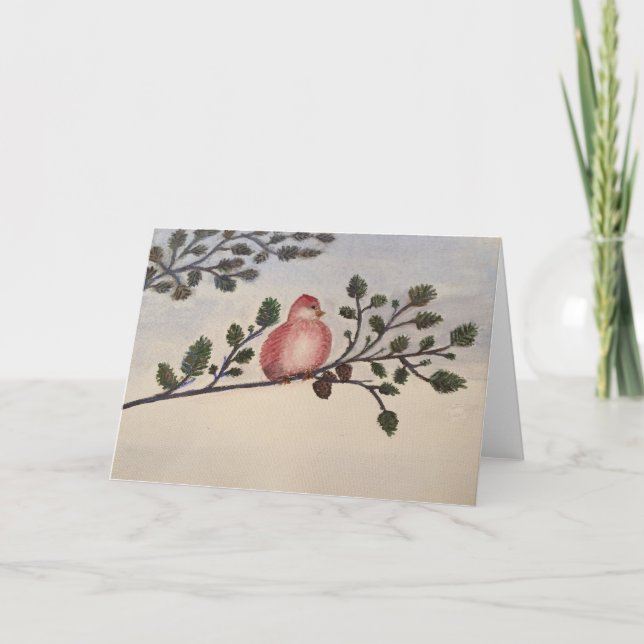 Carte Red Bird All Occassion Grey Card (Devant)