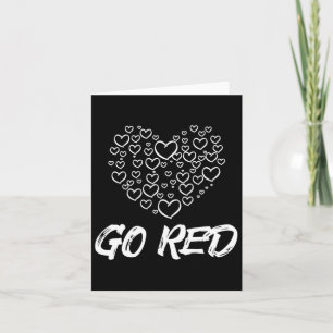 Carte Red Day Go Red Heart Maladie Cadeaux de sensibilis