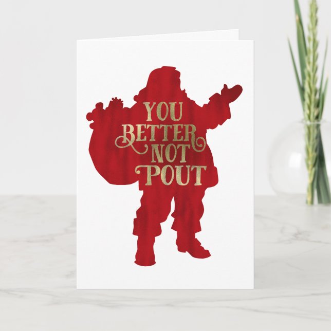 Carte Red & Gold Père Noël Sac de jouets Vous feriez mie (Devant)