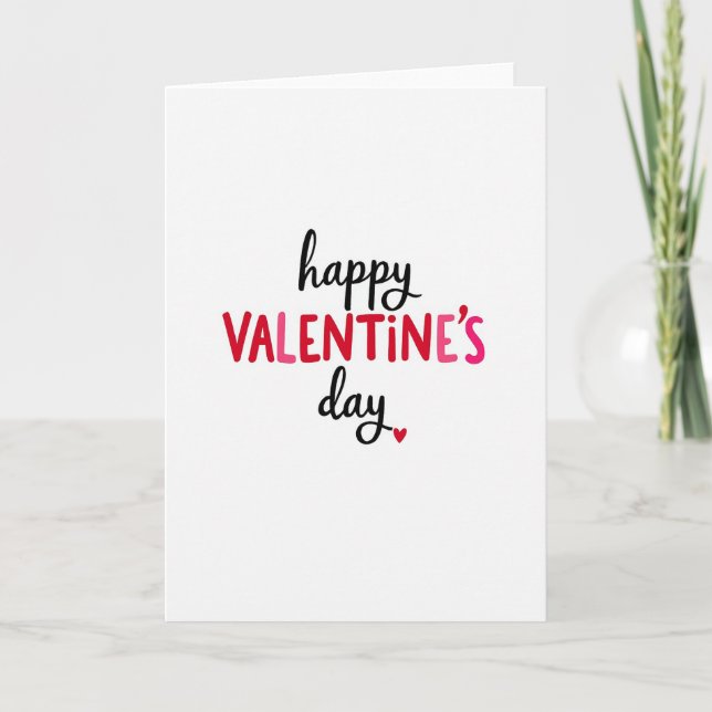 Carte Red Handwritten Valentines Day Card (Devant)