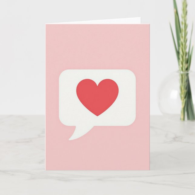 Carte Red Heart Faux Gold Foil Look Card (Devant)