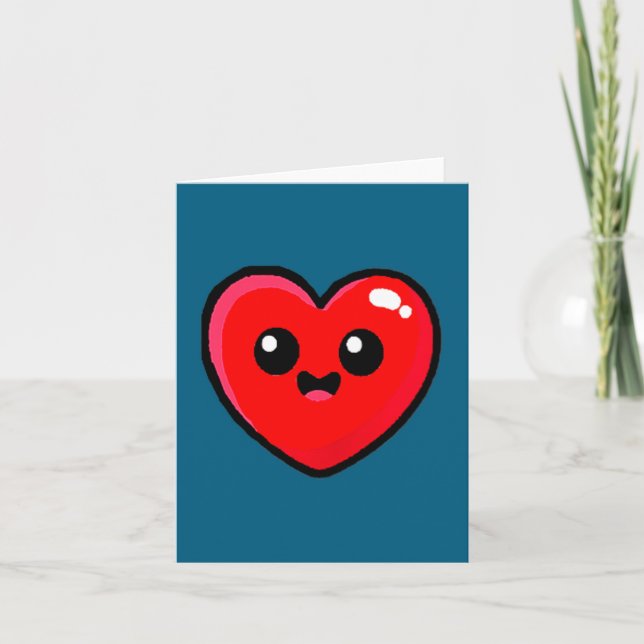 Carte Red Heart Funny Cute Design For Men Women Husband  (Devant)
